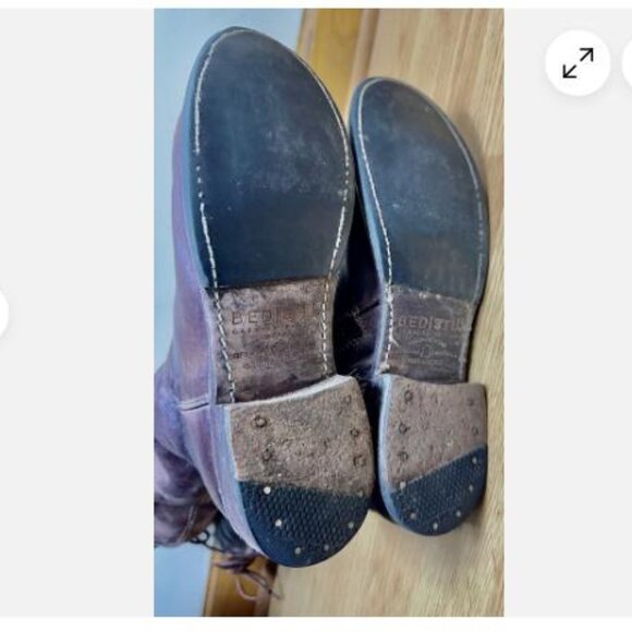 Bed Stu Cobbler MANCHESTER Tall Knee Boot Women's US 8 Rear Lace Side Zip - Picture 7 of 10